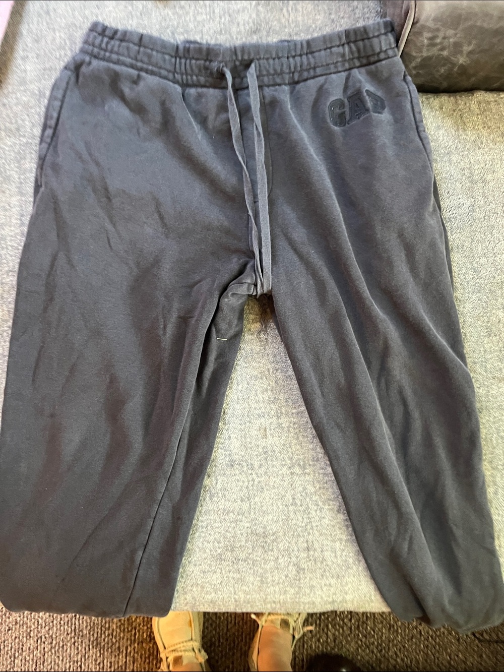 GAP Men's Dark Gray Drawstring Jogger Sweatpants